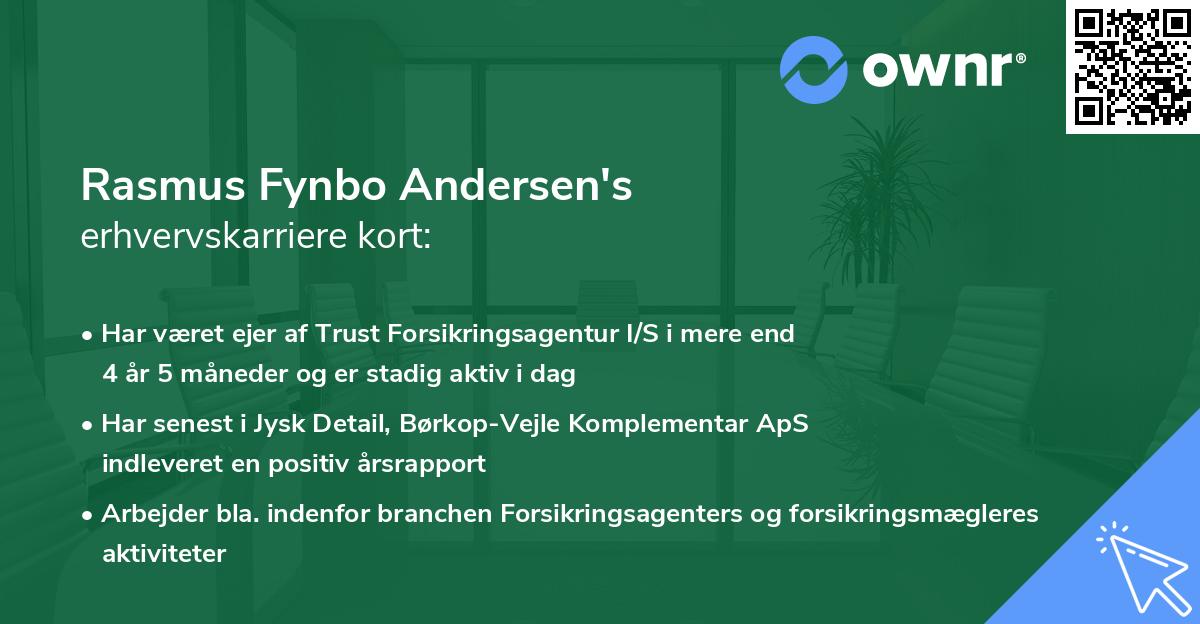 Rasmus Fynbo Andersen's erhvervskarriere kort