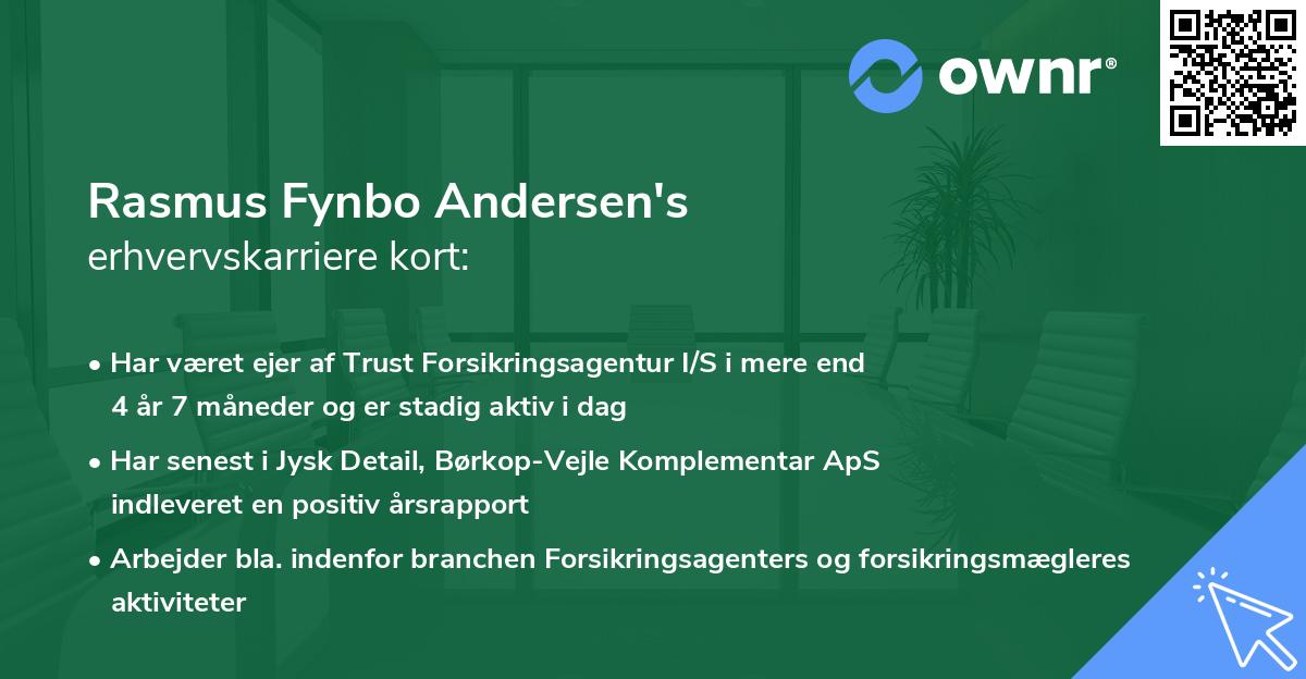 Rasmus Fynbo Andersen's erhvervskarriere kort