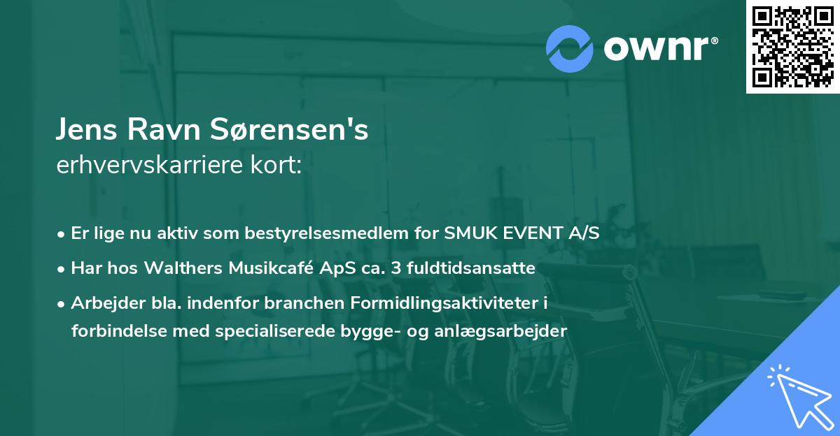 Jens Ravn Sørensen's erhvervskarriere kort