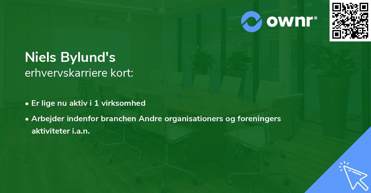 Niels Bylund's erhvervskarriere kort