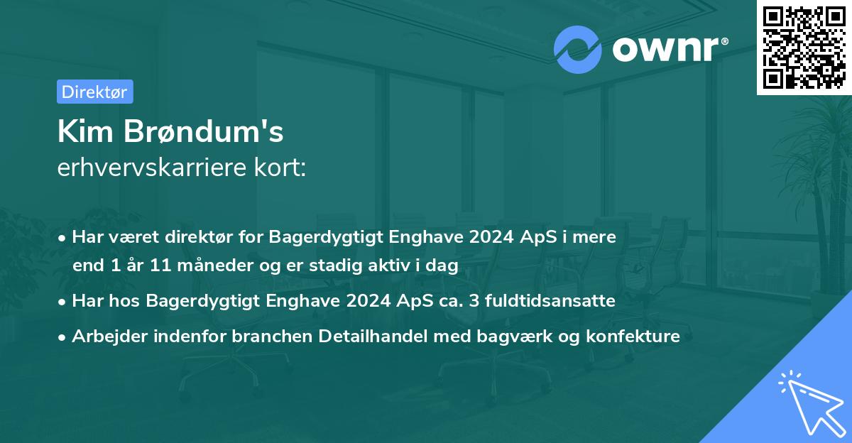 Kim Brøndum's erhvervskarriere kort
