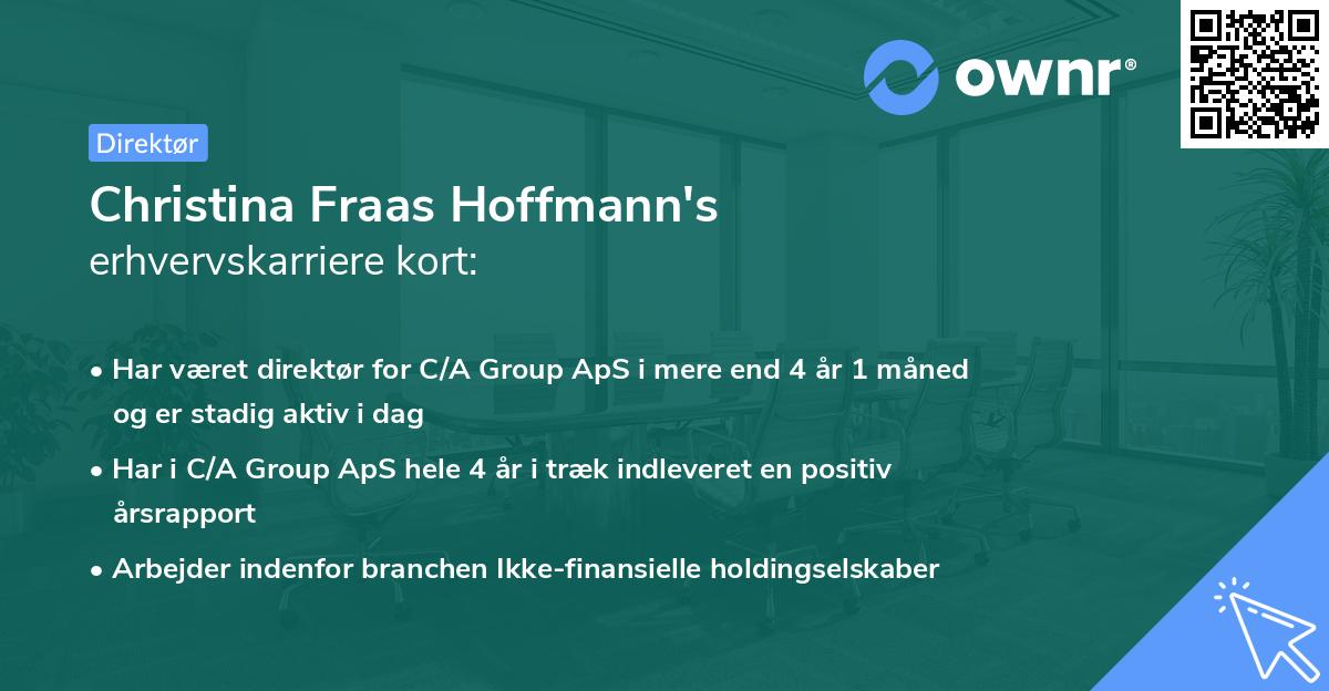Christina Fraas Hoffmann's erhvervskarriere kort