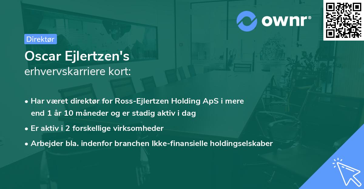 Oscar Ejlertzen's erhvervskarriere kort
