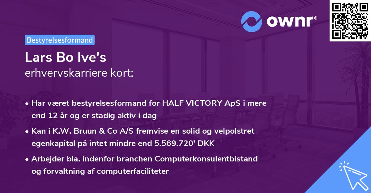 Lars Bo Ive's erhvervskarriere kort