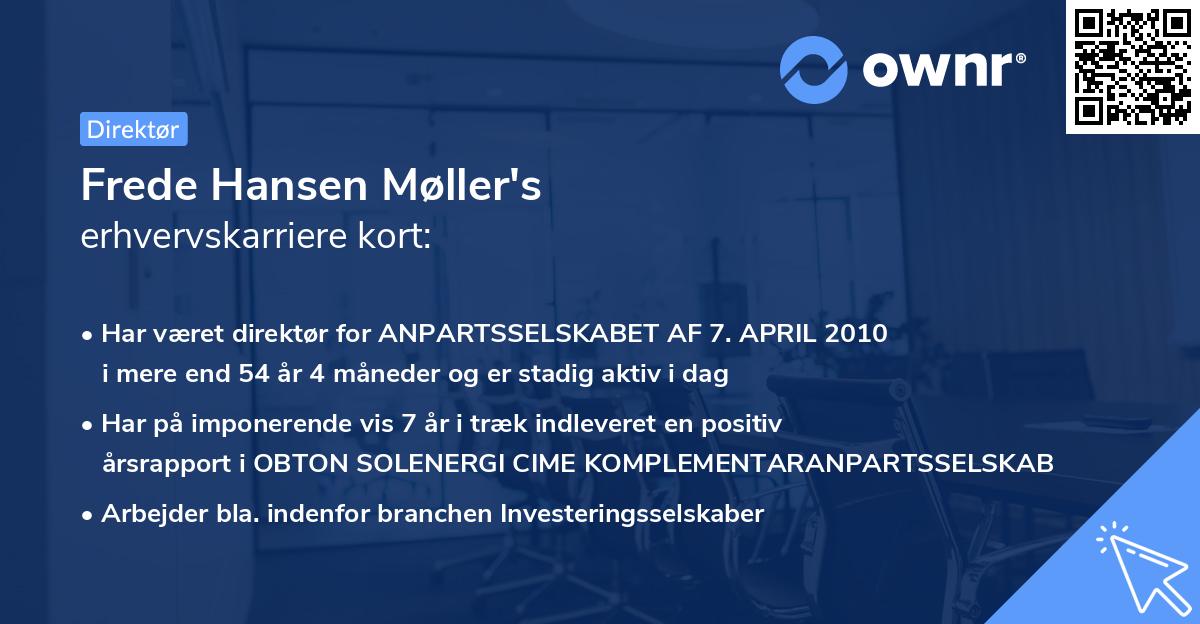 Frede Hansen Møller's erhvervskarriere kort