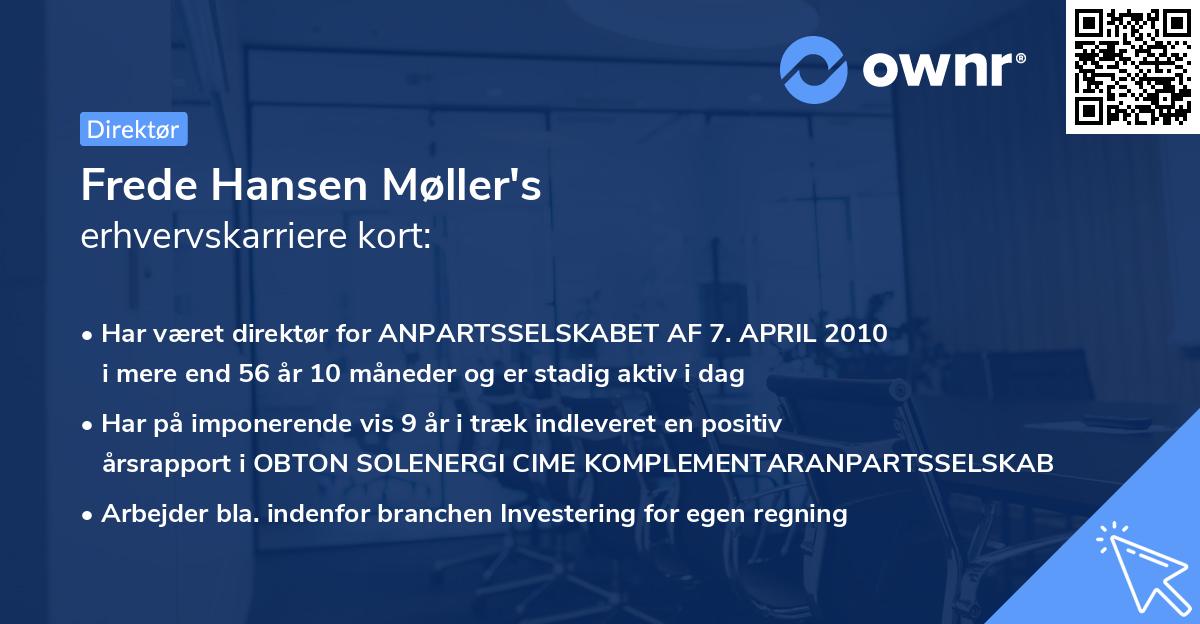 Frede Hansen Møller's erhvervskarriere kort