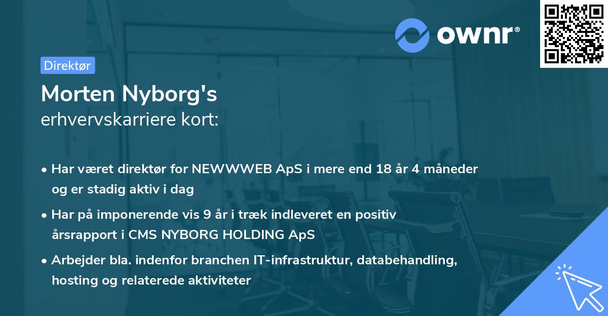 Morten Nyborg's erhvervskarriere kort