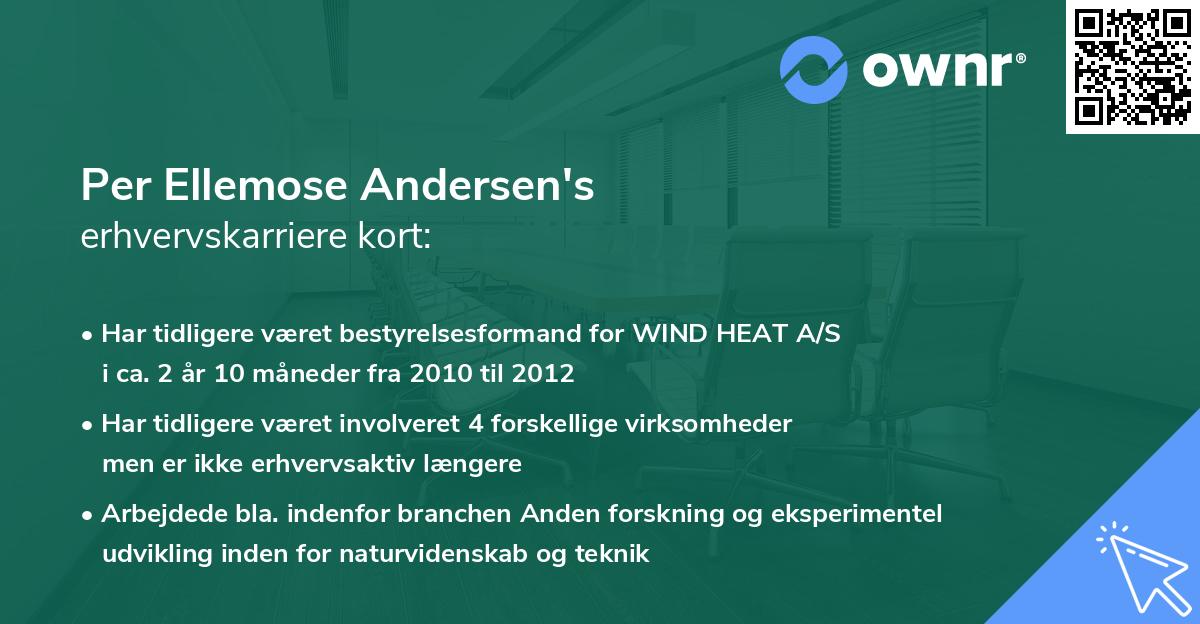 Per Ellemose Andersen's erhvervskarriere kort