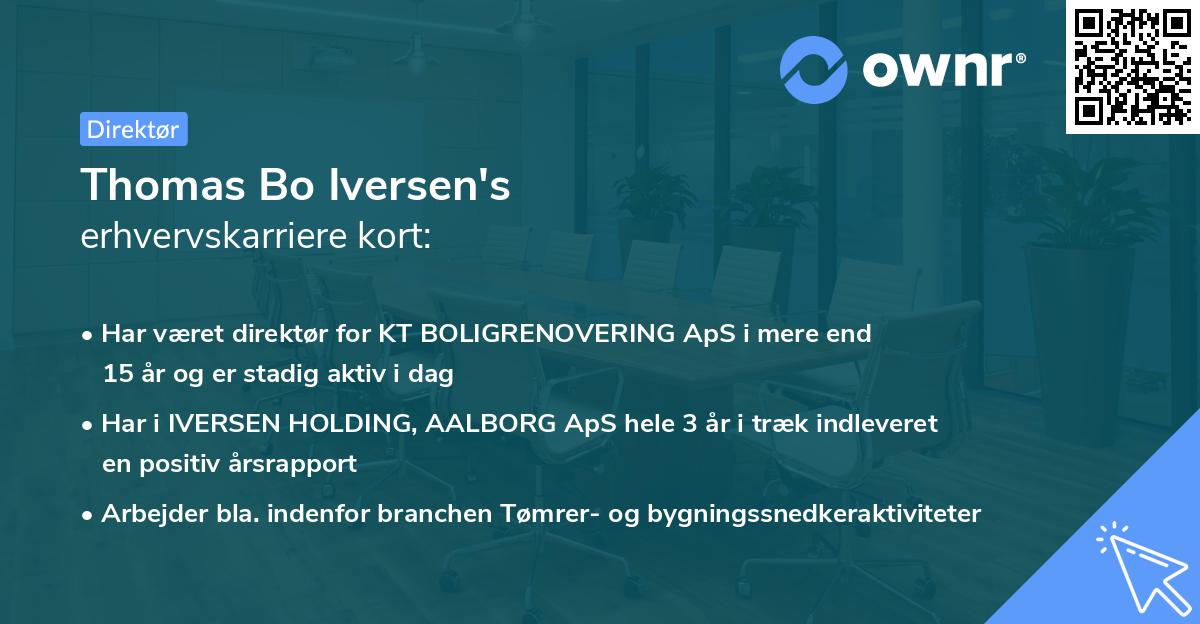 Thomas Bo Iversen's erhvervskarriere kort