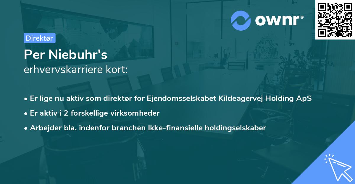 Per Niebuhr's erhvervskarriere kort