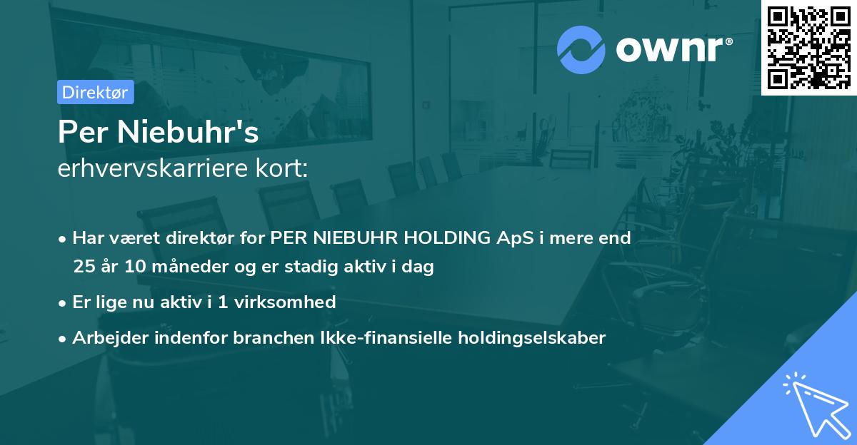 Per Niebuhr's erhvervskarriere kort