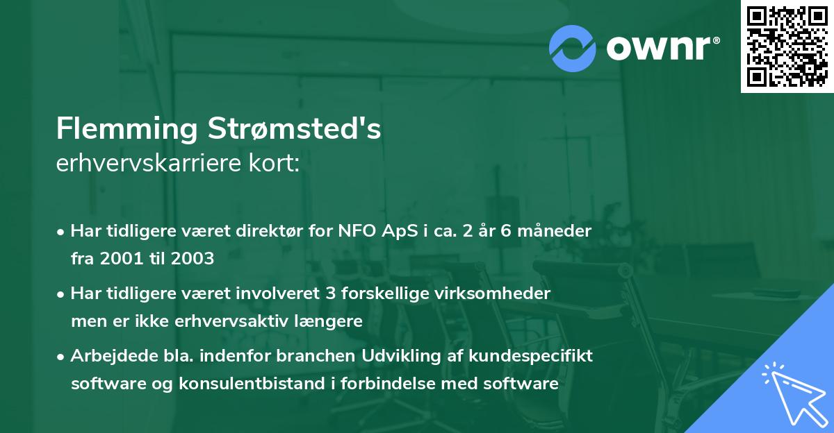 Flemming Strømsted's erhvervskarriere kort