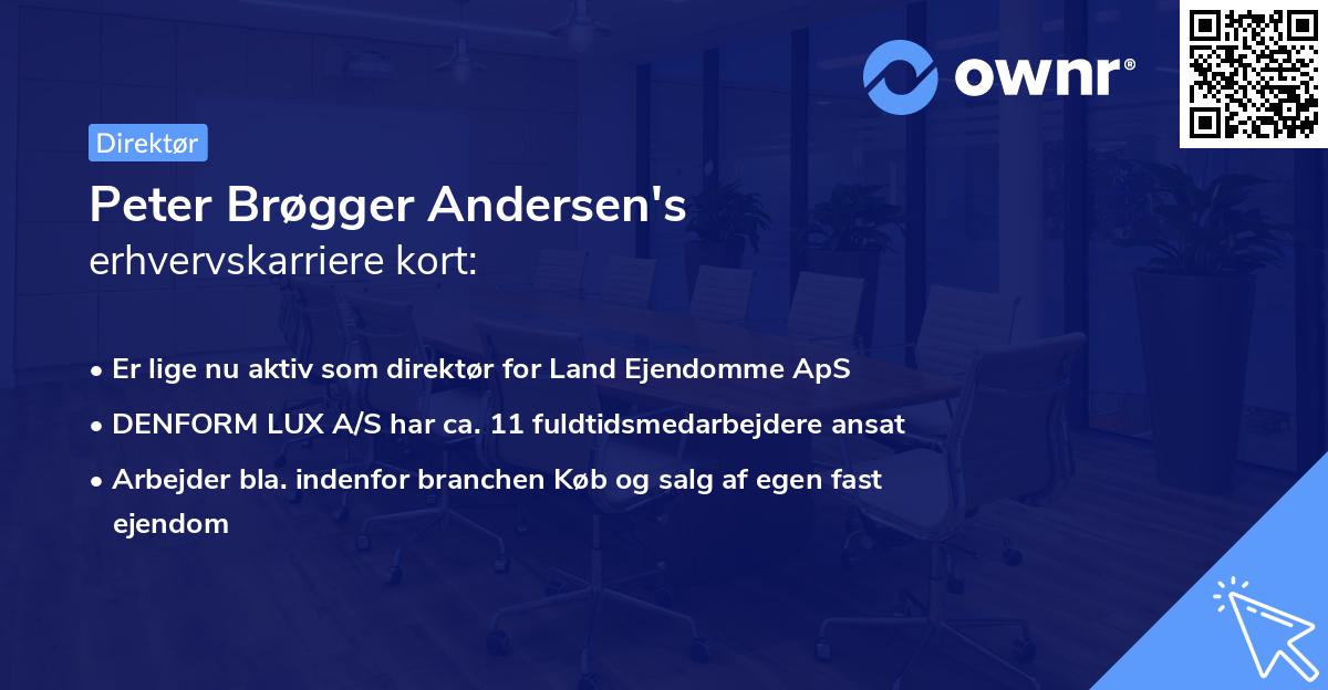 Peter Brøgger Andersen's erhvervskarriere kort