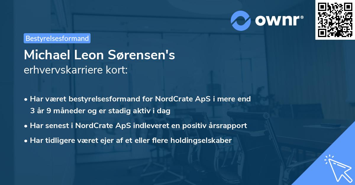 Michael Leon Sørensen's erhvervskarriere kort