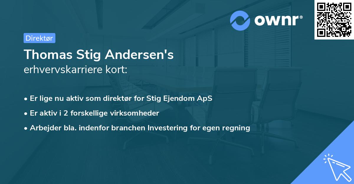Thomas Stig Andersen's erhvervskarriere kort
