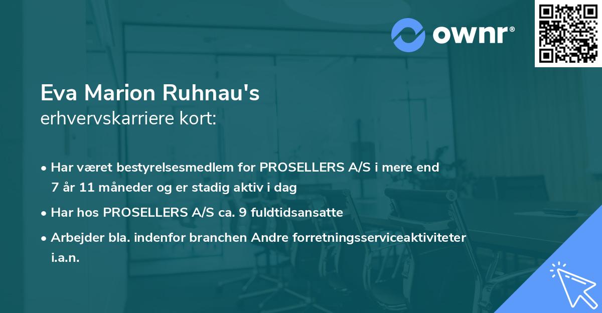 Eva Marion Ruhnau's erhvervskarriere kort