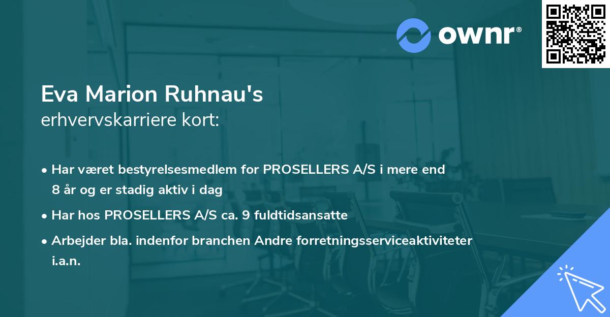 Eva Marion Ruhnau's erhvervskarriere kort
