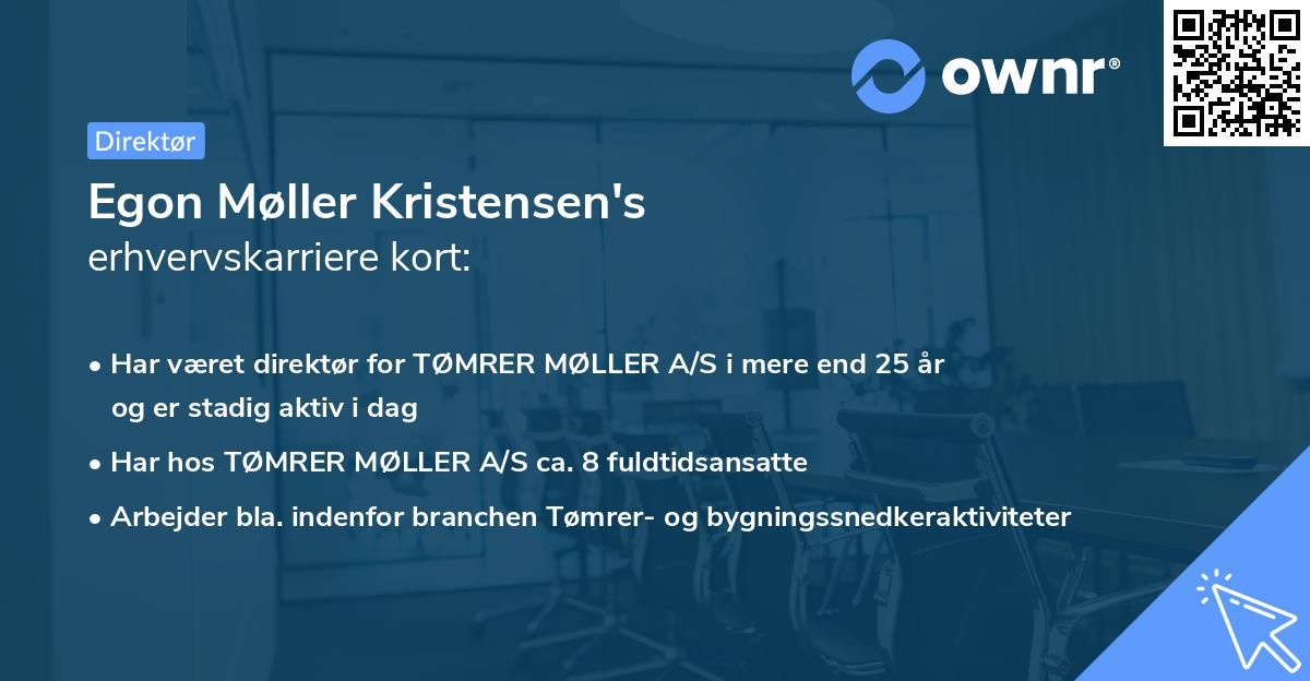 Egon Møller Kristensen's erhvervskarriere kort