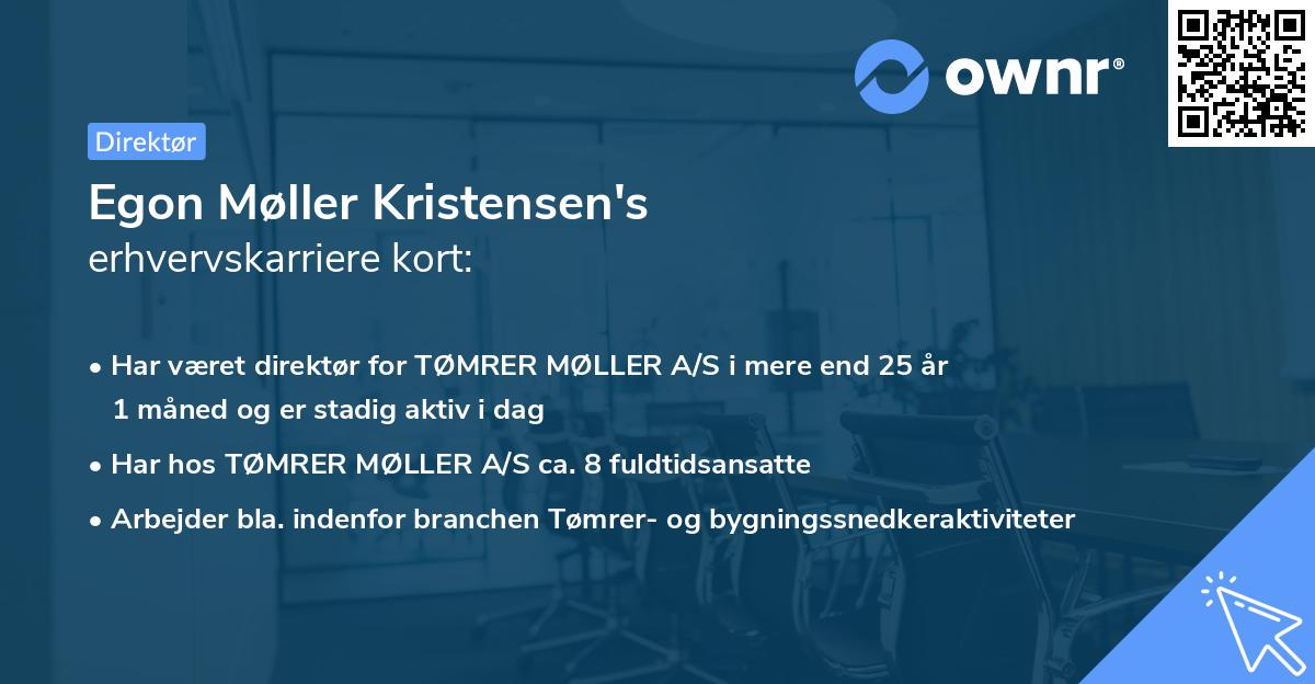 Egon Møller Kristensen's erhvervskarriere kort