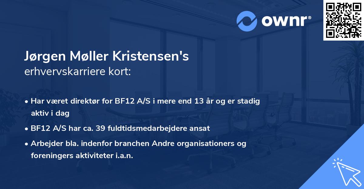Jørgen Møller Kristensen's erhvervskarriere kort