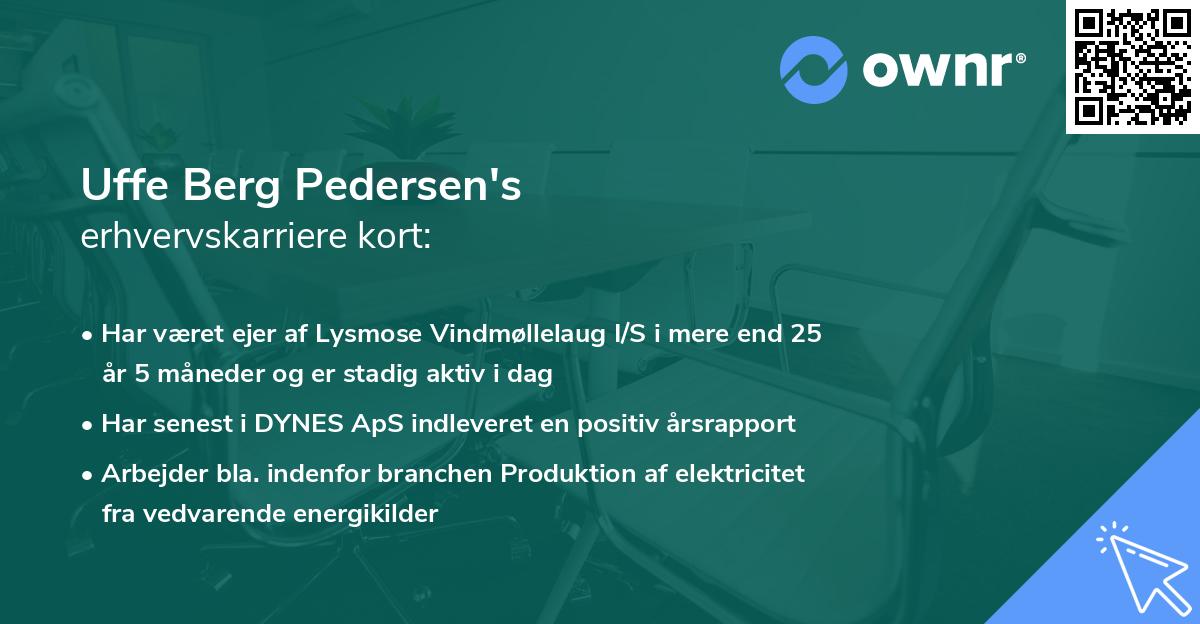 Uffe Berg Pedersen's erhvervskarriere kort