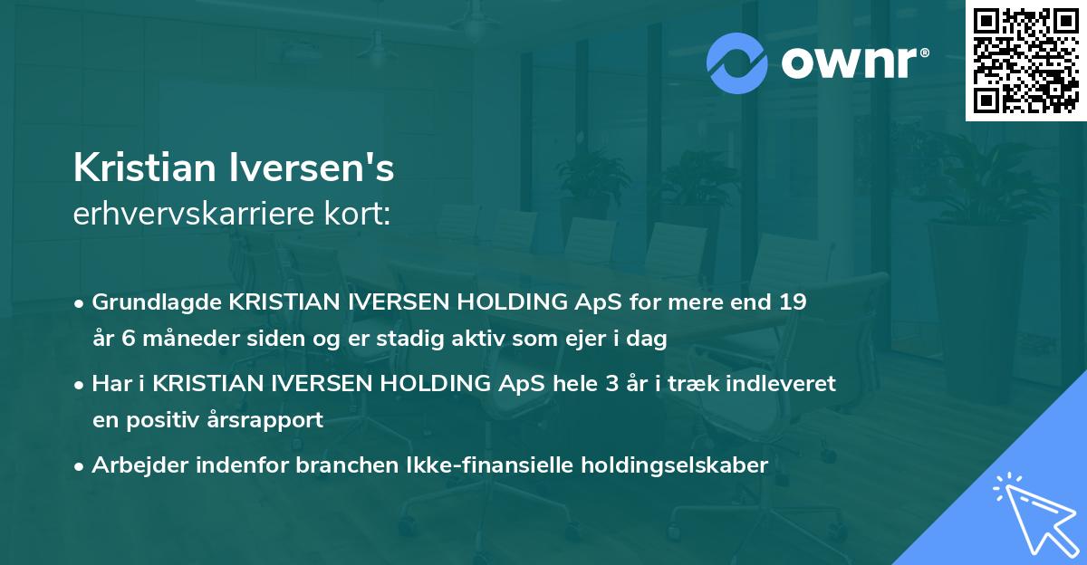Kristian Iversen's erhvervskarriere kort