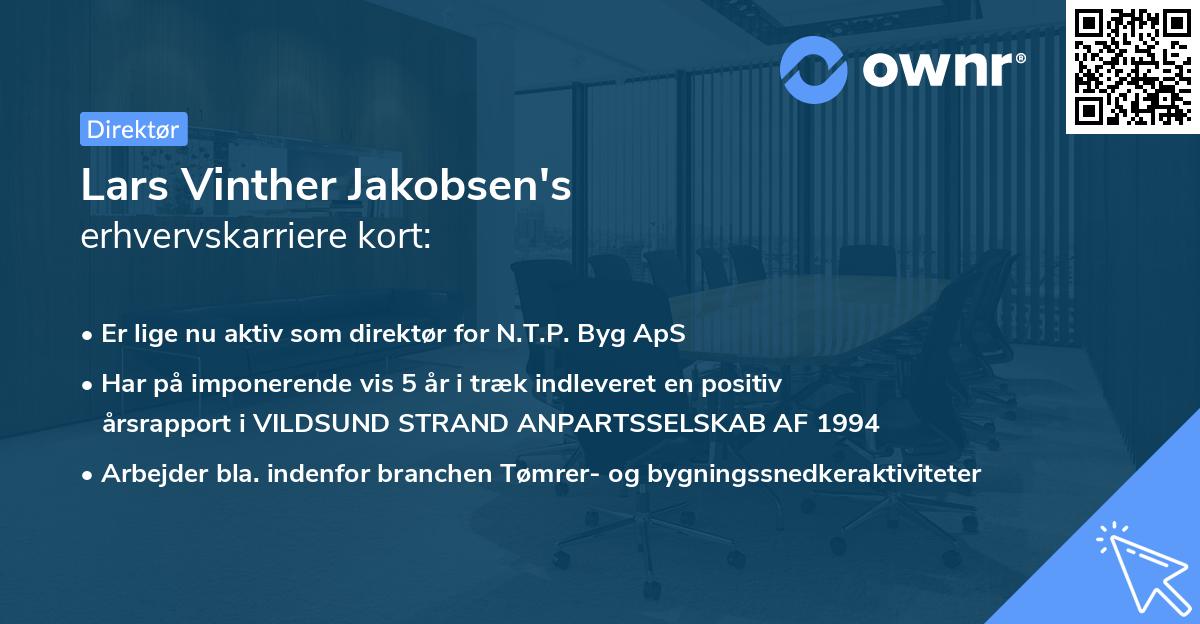 Lars Vinther Jakobsen's erhvervskarriere kort