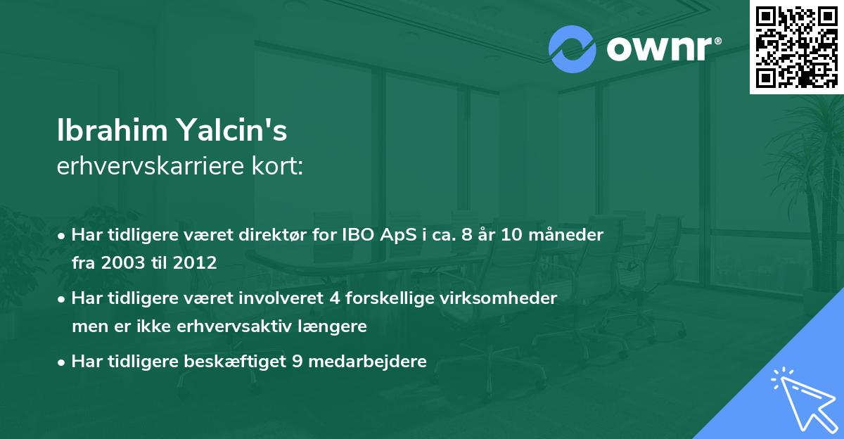 Ibrahim Yalcin's erhvervskarriere kort