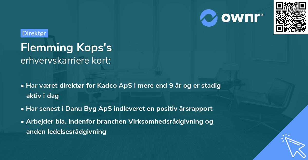 Flemming Kops's erhvervskarriere kort