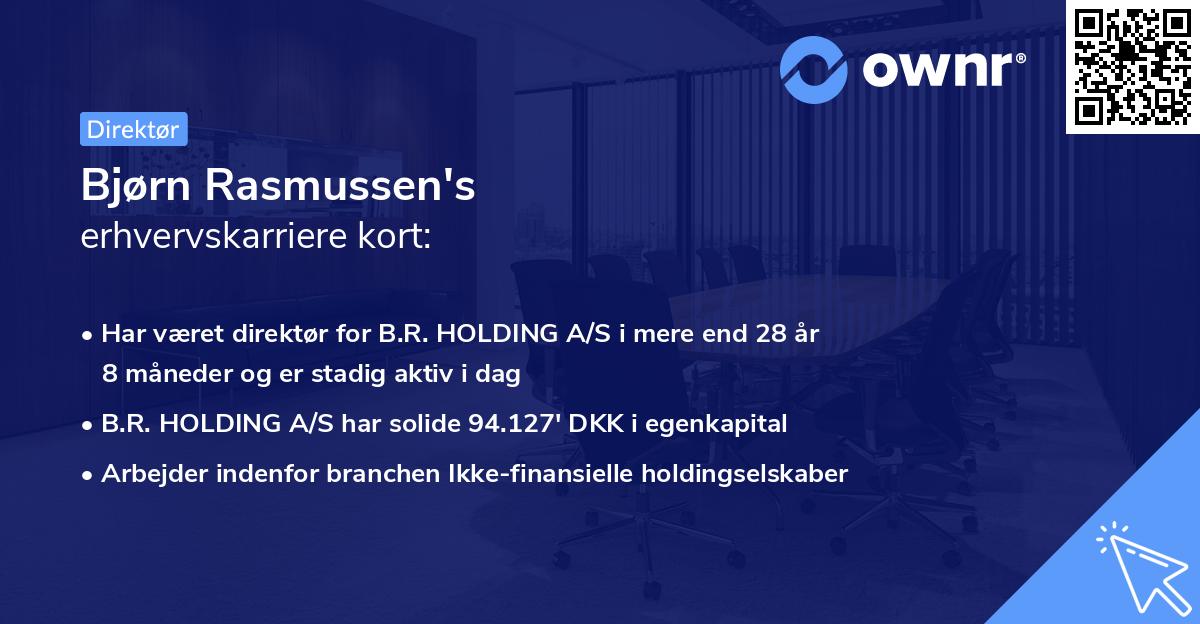 Bjørn Rasmussen's erhvervskarriere kort