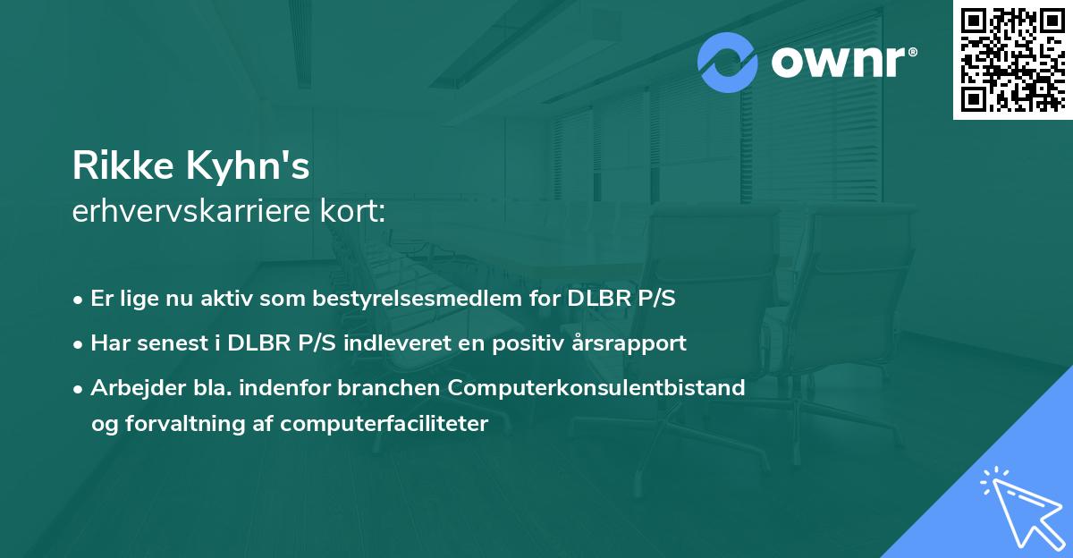 Rikke Kyhn's erhvervskarriere kort