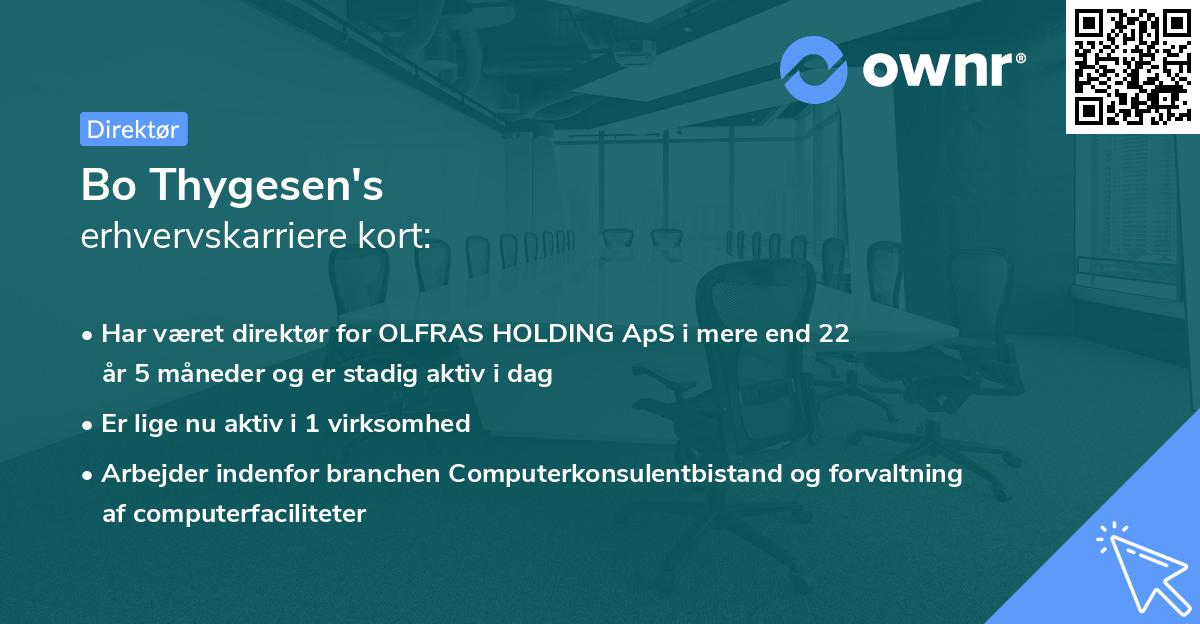 Bo Thygesen's erhvervskarriere kort