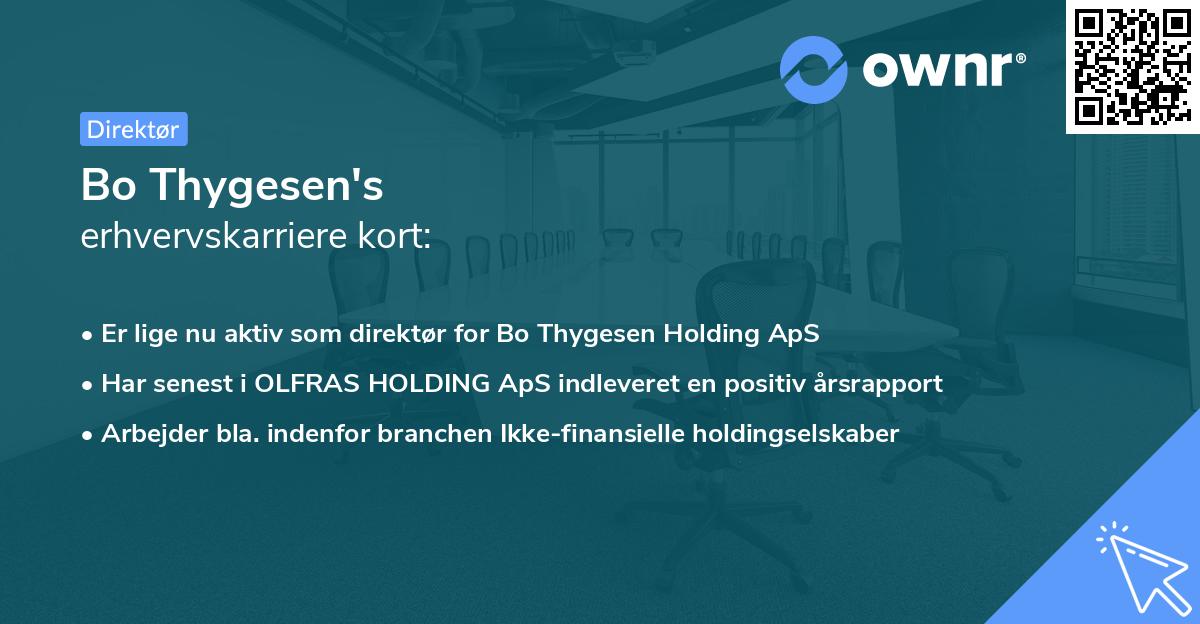 Bo Thygesen's erhvervskarriere kort