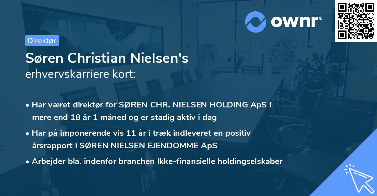 Søren Christian Nielsen's erhvervskarriere kort