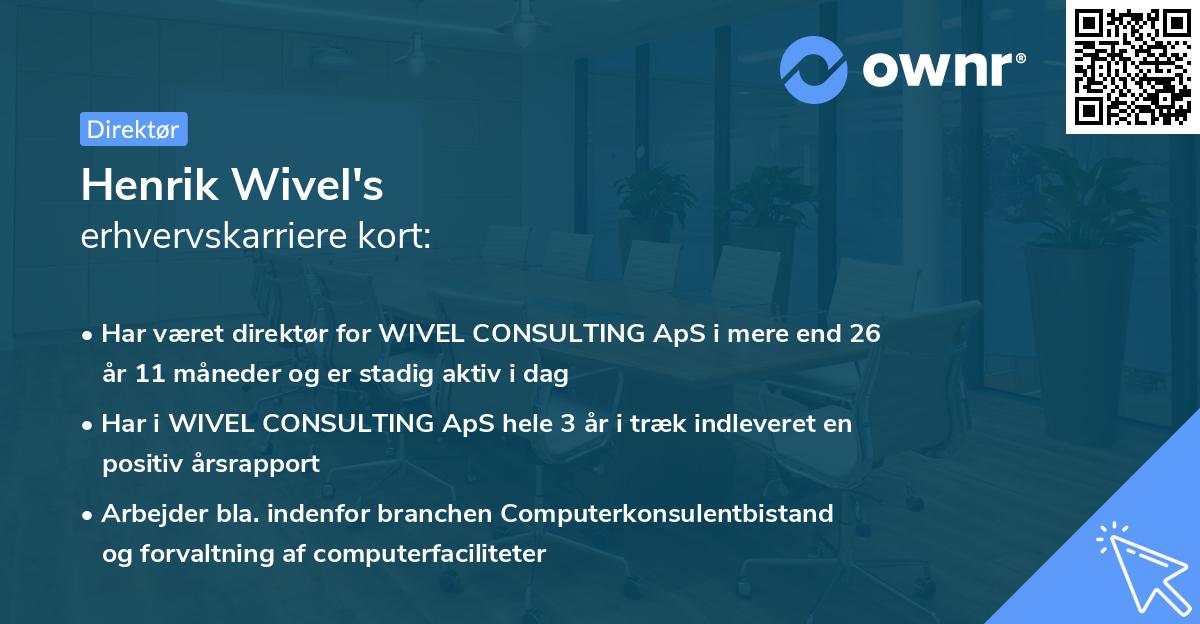 Henrik Wivel's erhvervskarriere kort