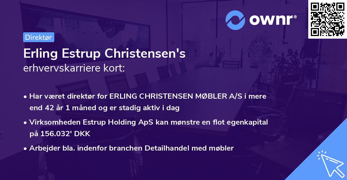 Erling Estrup Christensen's erhvervskarriere kort