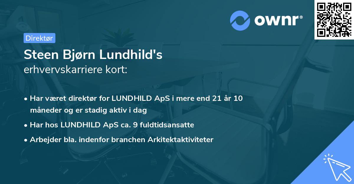 Steen Bjørn Lundhild's erhvervskarriere kort