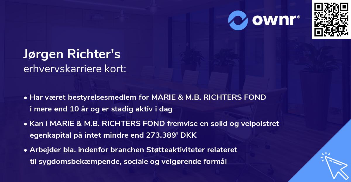 Jørgen Richter's erhvervskarriere kort
