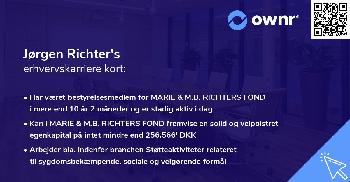 Jørgen Richter's erhvervskarriere kort