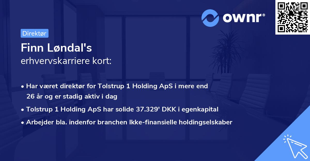 Finn Løndal's erhvervskarriere kort