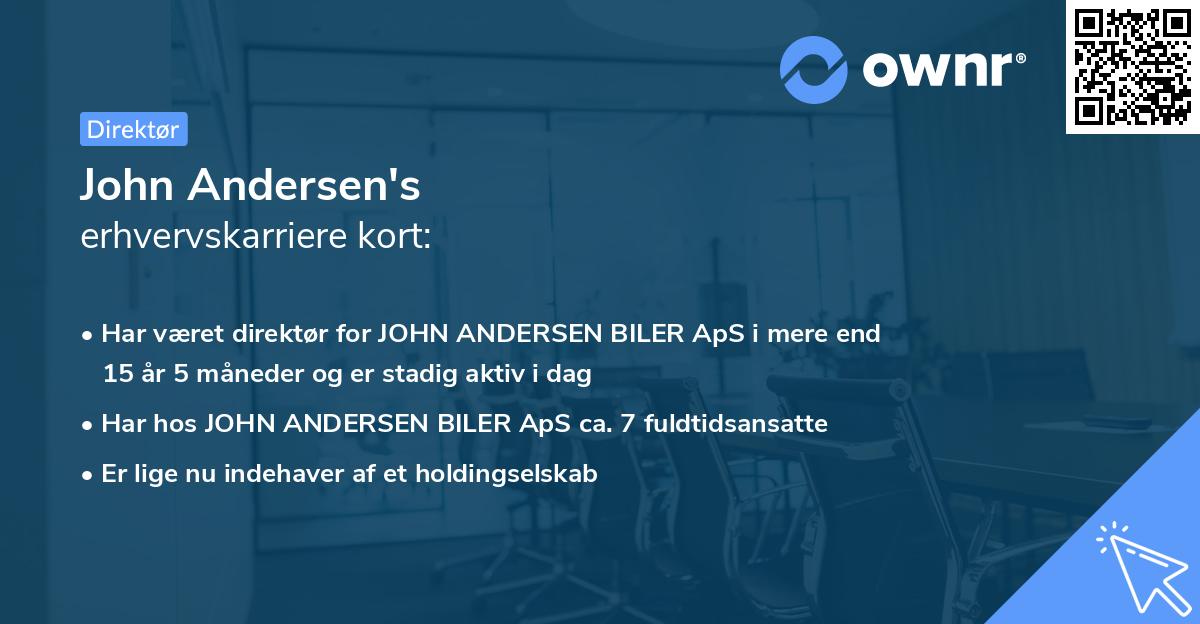 John Andersen's erhvervskarriere kort