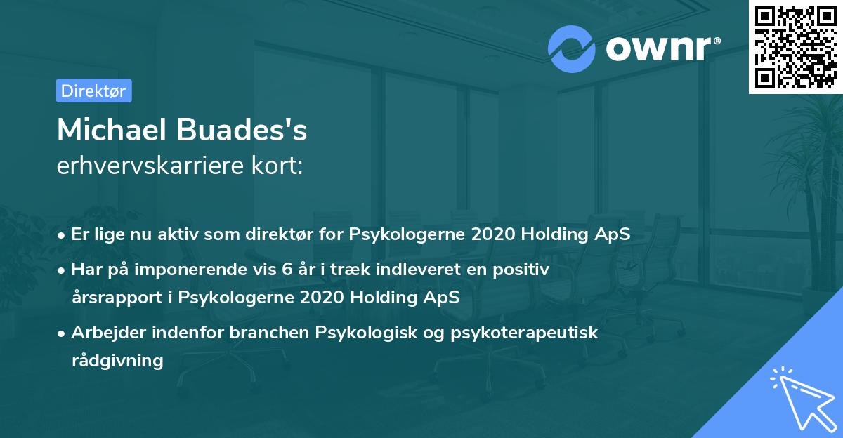 Michael Buades's erhvervskarriere kort