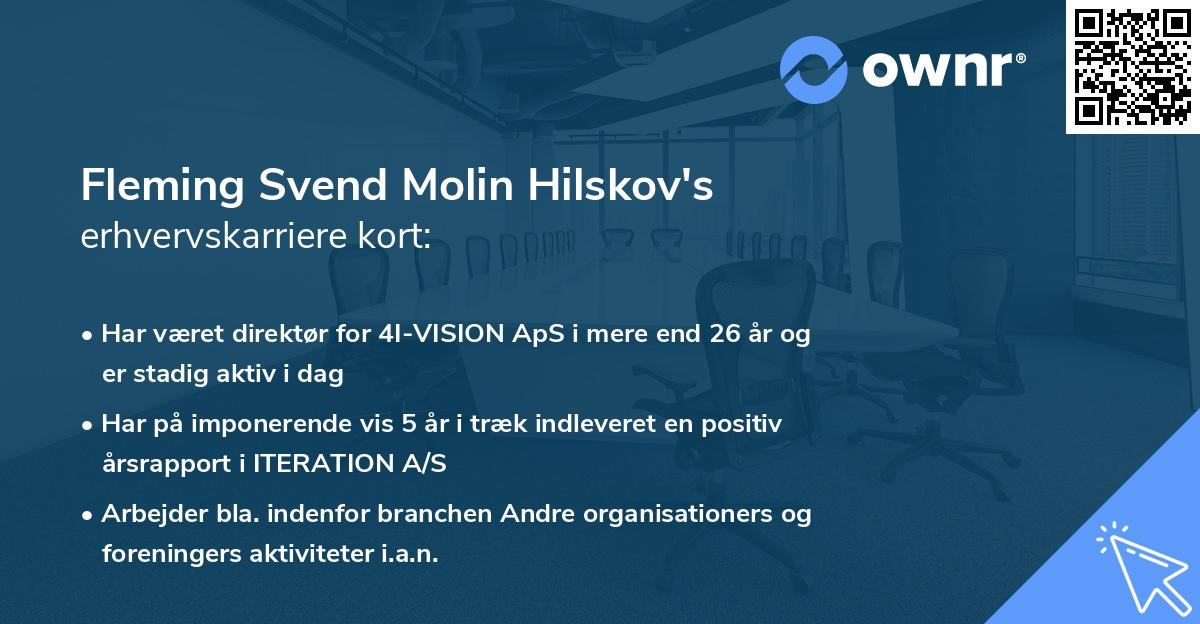 Fleming Svend Molin Hilskov's erhvervskarriere kort