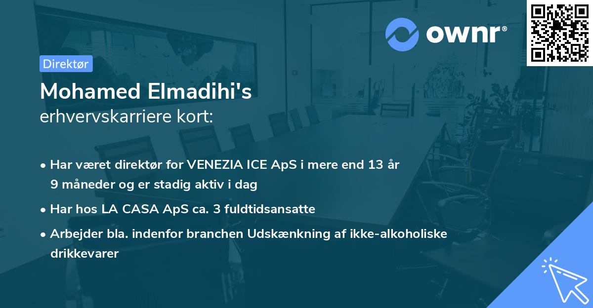 Mohamed Elmadihi's erhvervskarriere kort