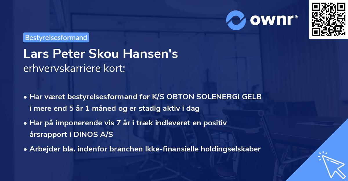 Lars Peter Skou Hansen's erhvervskarriere kort