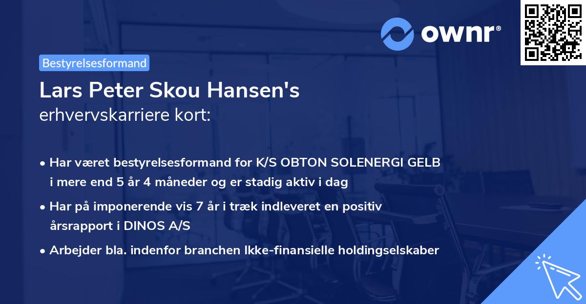 Lars Peter Skou Hansen's erhvervskarriere kort