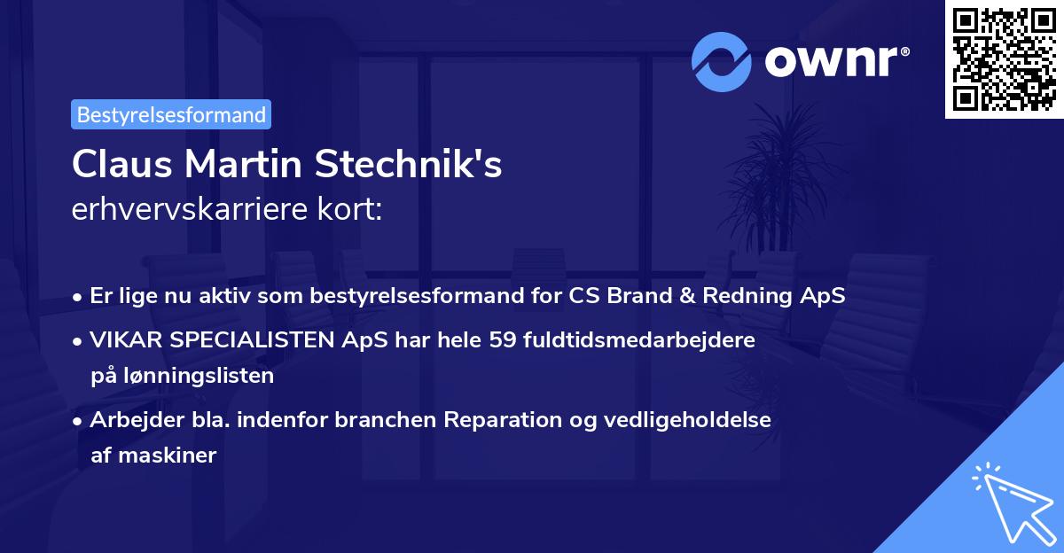 Claus Martin Stechnik's erhvervskarriere kort