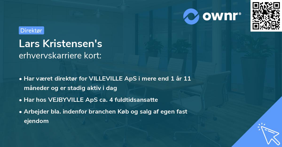 Lars Kristensen's erhvervskarriere kort