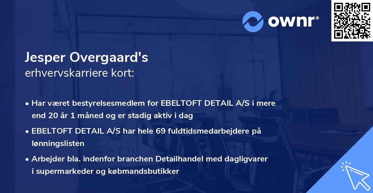 Jesper Overgaard's erhvervskarriere kort