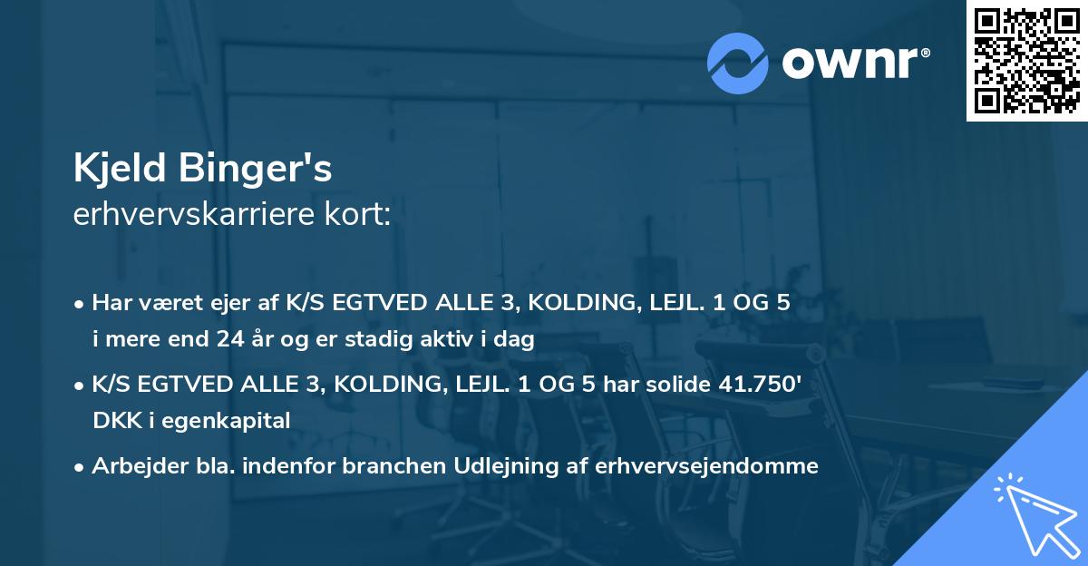 Kjeld Binger's erhvervskarriere kort
